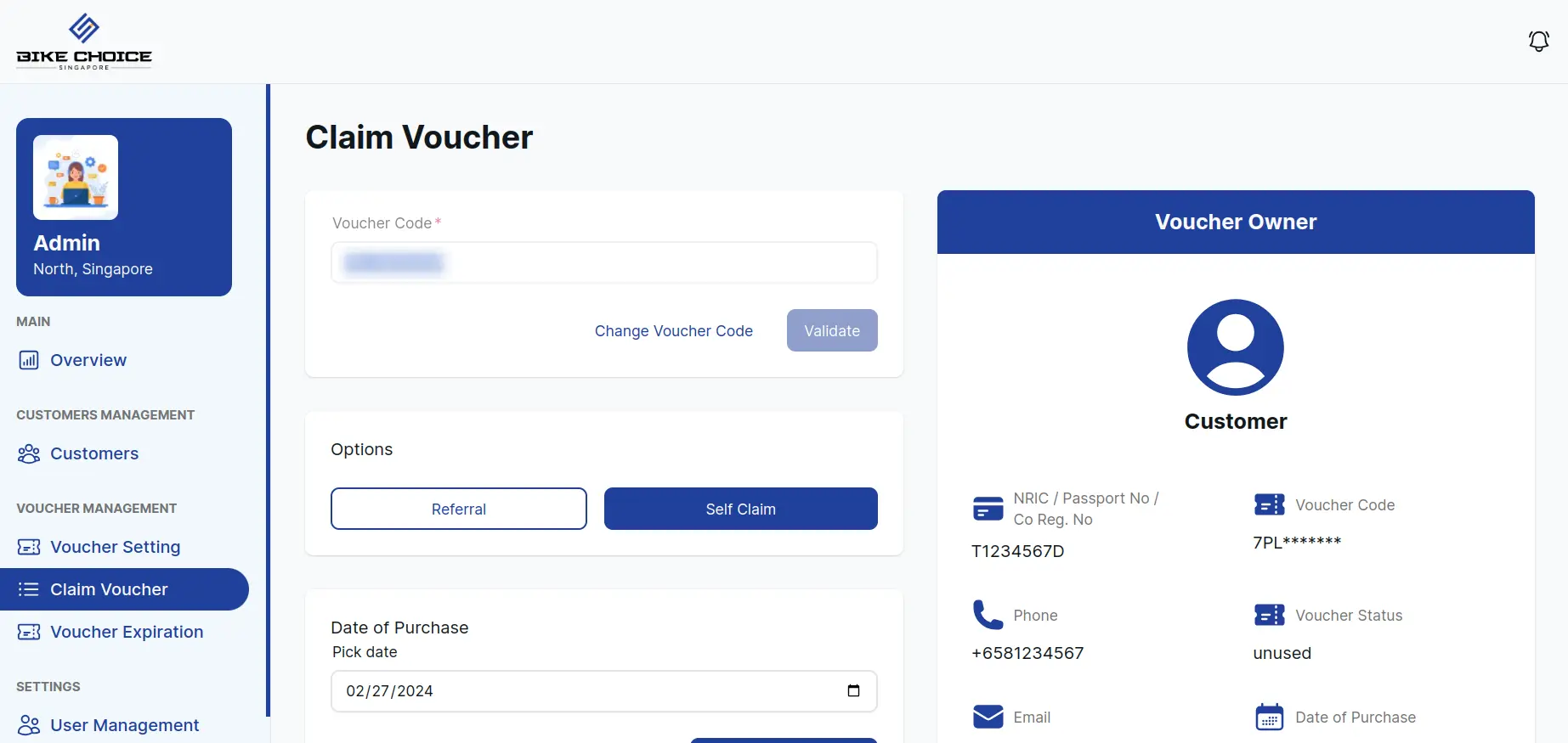 Bike Choice Singapore - Voucher Generator